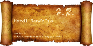 Hardi Renáta névjegykártya