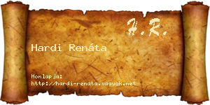 Hardi Renáta névjegykártya